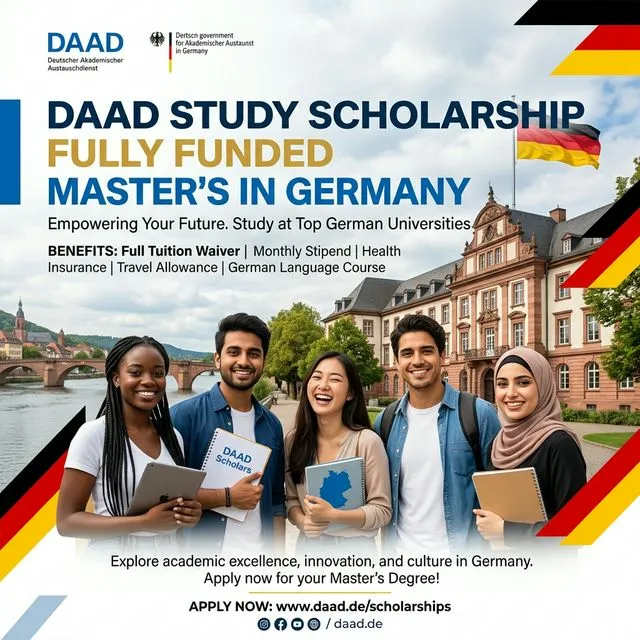 Image: DAAD Study Scholarship for Master's Studies 2026 in Germany | Fully Funded