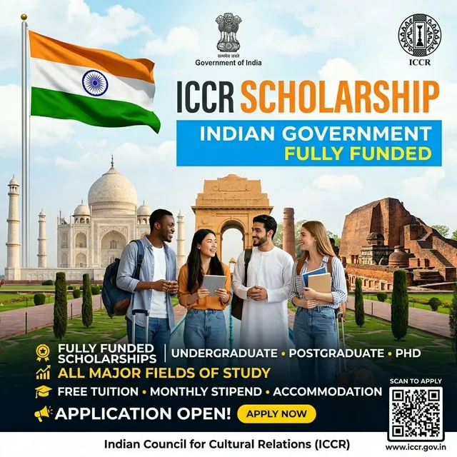 Image: Indian Government Scholarship (ICCR) 2026-2027 in India | Fully Funded