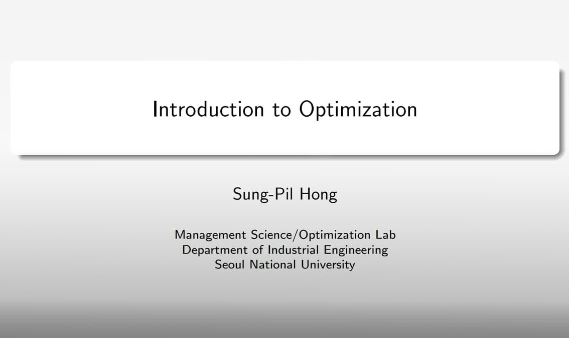 Introduction to Optimization